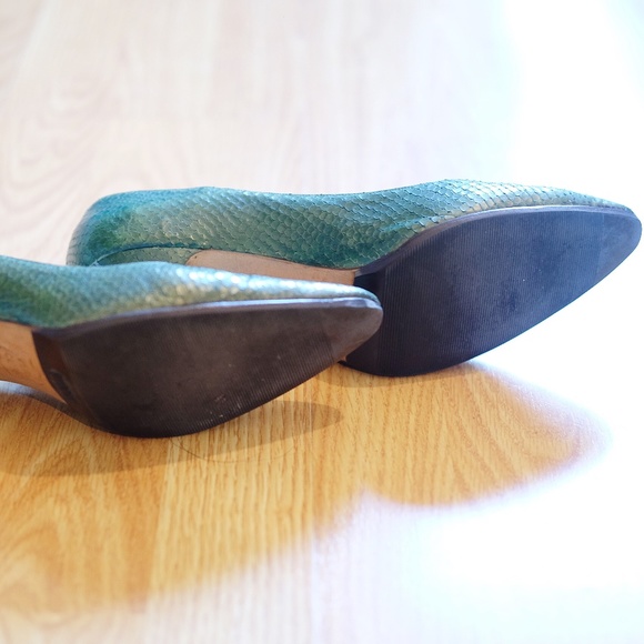 Vintage Tokio Kumagai Alligator Green Leather Heel - Picture 5 of 6